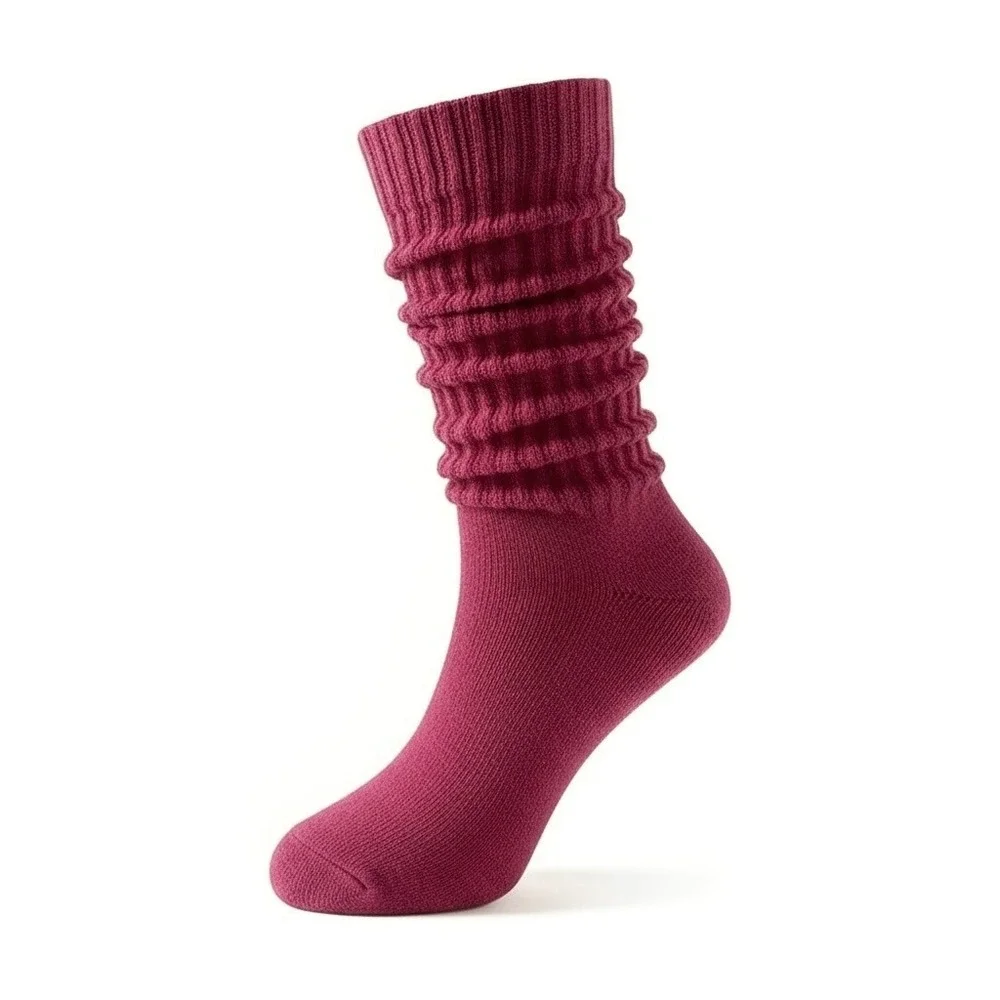 Vibrant High-Calf Slouchy Soft Casual Womens Socks 5.5-8.5 Thick Athletic 6 Pack